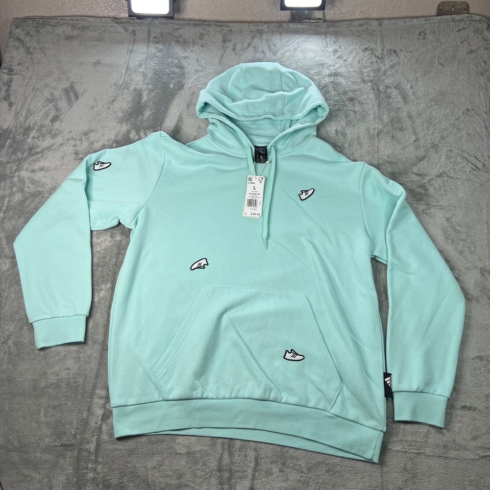 Adidas Originals Jacket Men's Large Aqua Undeniable Hoodie‎ Sweatshirt IL2965